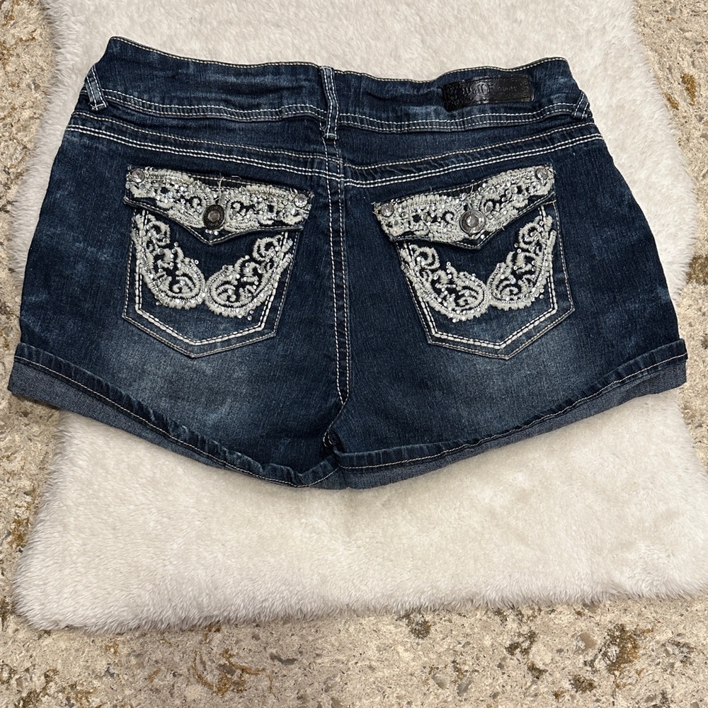 Wallflower denim shorts with bling